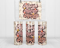 Mama Floral 20 oz insulated tumbler with lid and straw - Sew Lucky Embroidery