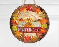 Pumpkins 50¢ Door Hanger - Sew Lucky Embroidery