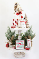 Reindeer Names Christmas Tier Tray Sign - Sew Lucky Embroidery