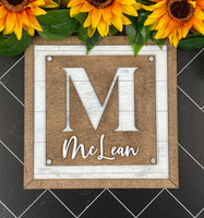 Rustic Farmhouse Family Personalized Name Sign - Sew Lucky Embroidery