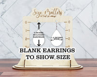 Wood Cowhide Cross Pesa Teardrop Earrings - Sew Lucky Embroidery
