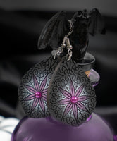 Smokey Dreams Halloween Earrings - Sew Lucky Embroidery