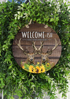 Welcome-ish Deer Door Hanger - Sew Lucky Embroidery