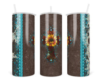 Western Cross 20oz insulated tumble - Sew Lucky Embroidery