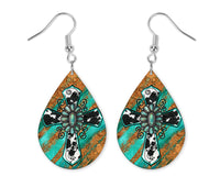 Western Cross Earrings - Sew Lucky Embroidery