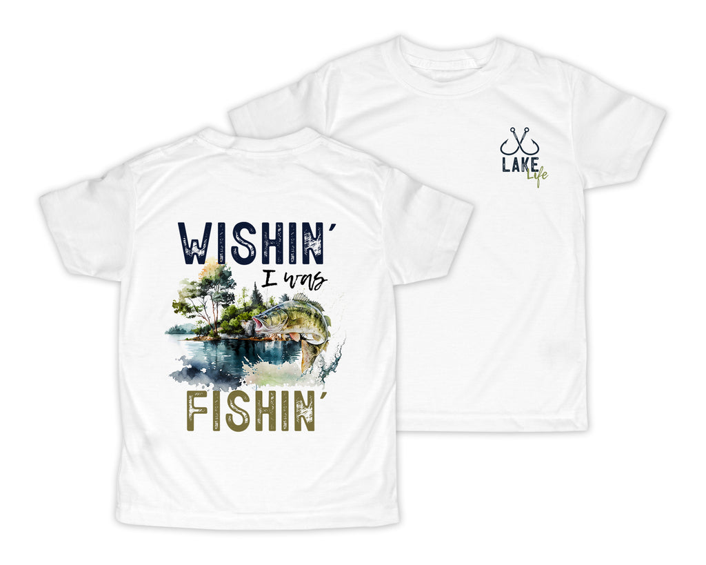 Wishing I was Fishin Personalized Short or Long Sleeves Shirt