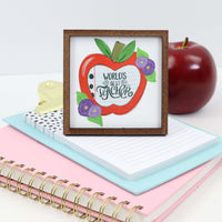 World's Best Teacher Tier Tray Sign - Sew Lucky Embroidery