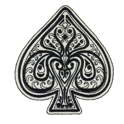 Ace of Spades Sew or Iron on Embroidered Patch