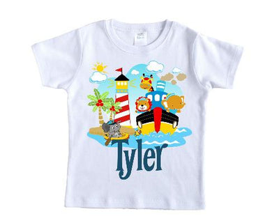 Baby Animals on Boat Personalized Shirt