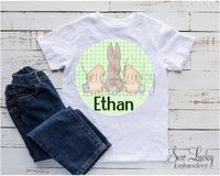 Baby Bunny Trio Personalized Shirt - Sew Lucky Embroidery