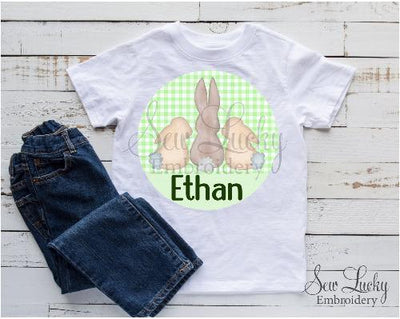 Baby Bunny Trio Personalized Shirt