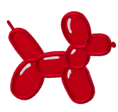Balloon Dog Sew or Iron on Embroidered Patch