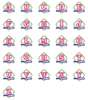 Baseball Field Letter Patch - Sew Lucky Embroidery