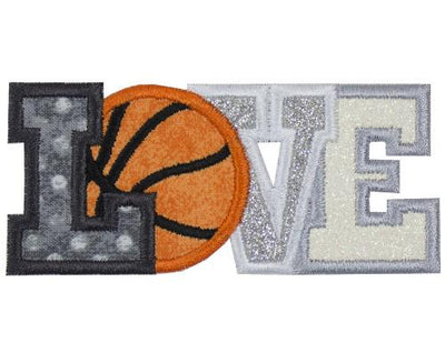 Basketball LOVE Sew or Iron on Embroidered Patch