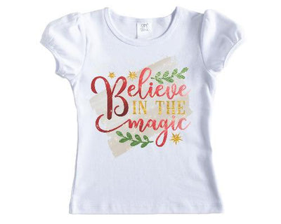 Believe in Magic Christmas Girls Shirt