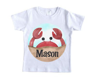 Crab Circle Personalized Shirt - Sew Lucky Embroidery