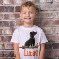 Deer Hunting Black Lab personalized Shirt - Sew Lucky Embroidery