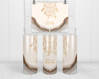 Dreams 20 oz insulated tumbler with lid and straw - Sew Lucky Embroidery