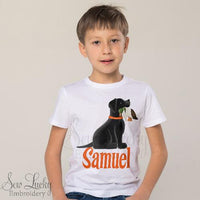 Duck Hunting with Black Lab Shirt - Sew Lucky Embroidery