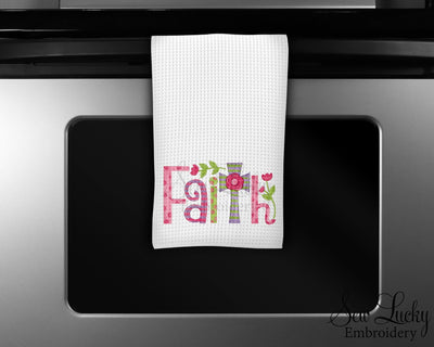 Faith Waffle Weave Microfiber Kitchen Towel