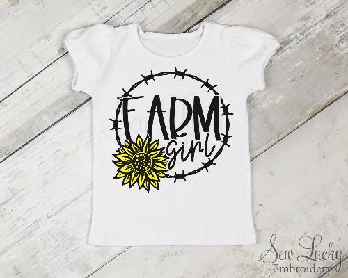 Farm Girl Rustic Country Shirt - Sew Lucky Embroidery