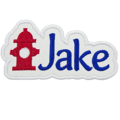 Fire Hydrant Name Sew or Iron on Embroidered Patch