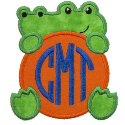 Gator Football Monogram Sew or Iron on Embroidered Patch