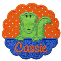 Gator Football Scallop Name Patch - Sew Lucky Embroidery