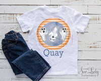 Ghost Trio Personalized Halloween Shirt - Sew Lucky Embroidery