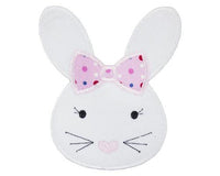 Girl Easter Bunny Face Patch - Sew Lucky Embroidery