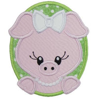 Girl Pig Patch - Sew Lucky Embroidery