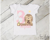 Girls Hedgehog Personalized Birthday Shirt - Sew Lucky Embroidery