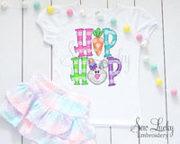 Girls Hip Hop Easter Bunny Shirt - Sew Lucky Embroidery