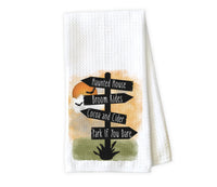Halloween Signs Kitchen Waffel Weave Microfiber Towel - Sew Lucky Embroidery