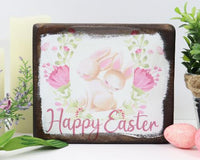 Happy Easter Bunnies Sign - Sew Lucky Embroidery
