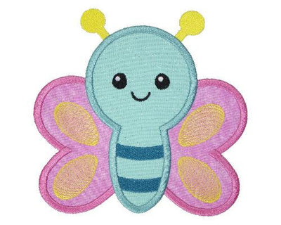 Happy Spring Butterfly Sew or Iron on Embroidered Patch