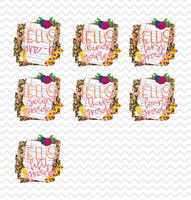 Hello School Leopard Frame Back to School Shirt - Sew Lucky Embroidery