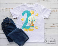 Hot Air Balloon Birthday Shirt - Sew Lucky Embroidery