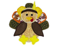 Indian Thanksgiving Turkey Patch - Sew Lucky Embroidery