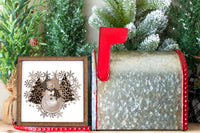 Leopard Snowman and Christmas Trees Tier Tray Christmas Sign - Sew Lucky Embroidery