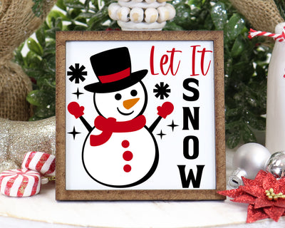 Let it Snow Christmas Tier Tray Sign