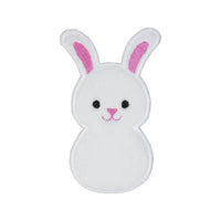 Little White Easter Bunny Patch - Sew Lucky Embroidery