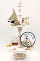 Livin' the Lake Life Tier Tray Sign and Stand - Sew Lucky Embroidery