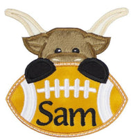 Longhorn Bull Football Personalized Patch - Sew Lucky Embroidery