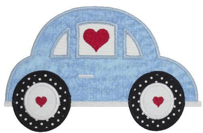 Love Bug Car Sew or Iron on Embroidered Patch