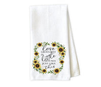 Love Grows Best in Little Houses Just Like This Kitchen Towel - Waffle Weave Towel - Microfiber Towel - Kitchen Decor - House Warming Gift - Sew Lucky Embroidery