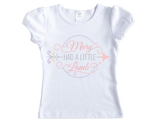 Mary had a Little Lamb Nursery Rhyme Shirt - Sew Lucky Embroidery