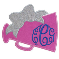 Megaphone Monogram Patch - Sew Lucky Embroidery