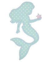 Mermaid Silhouette Patch - Sew Lucky Embroidery