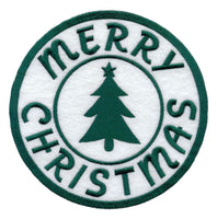Merry Christmas Patch - Sew Lucky Embroidery